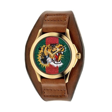 gucci watch tiger head|Gucci tiger button up.